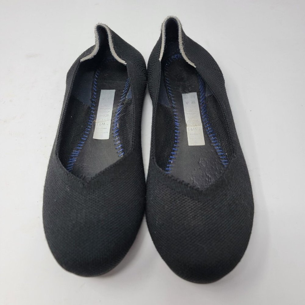 Rothy's 9.5 Black Round Toe Ballet Flats Women's *Missing Insoles